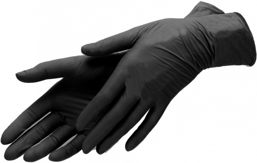 Перчатки нитриловые Nitrile, 1 пара (черные) XS фото 3